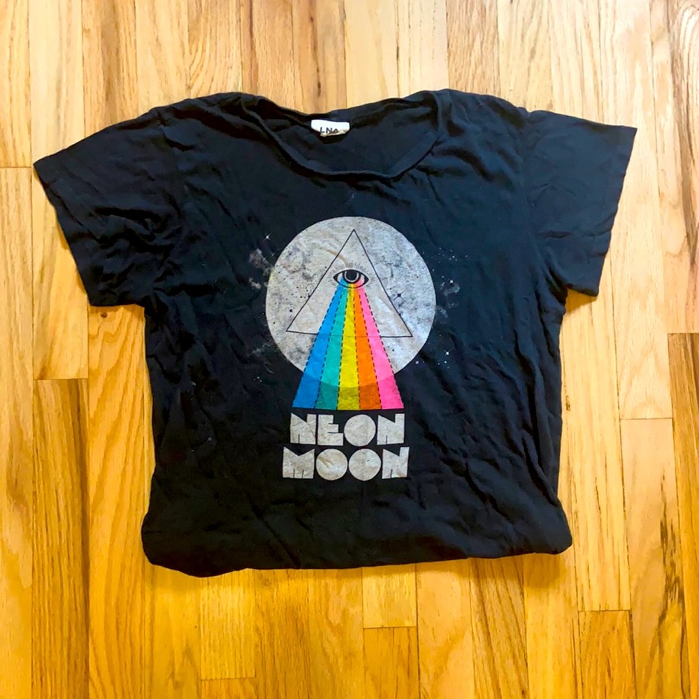 Black LNA Neon Moon T shirt